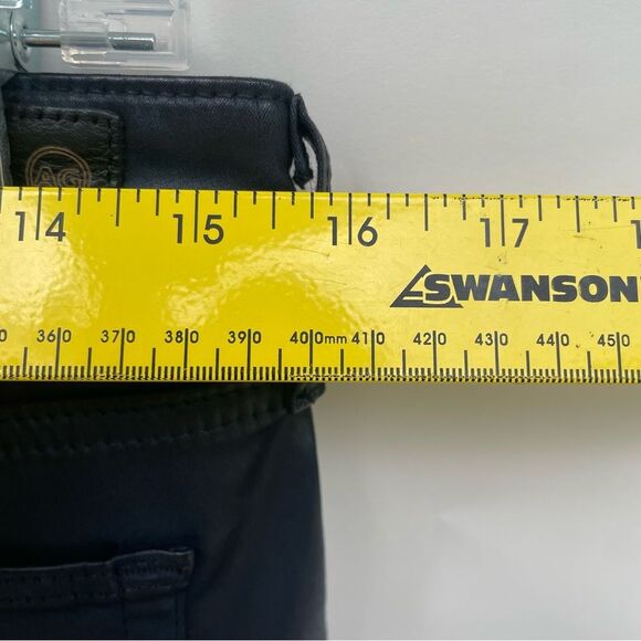 Adriano Goldschmied Farrah Navy Blue Leatherette Ankle Jeans Size 28R Dark Wash - Picture 7 of 10